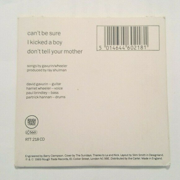 THE SUNDAYS Can't Be Sure CD 3" UK Rough Trade RTT 218 CD RARE - Picture 2 of 3